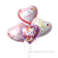 reine Farbe Liebe rotes Herz Aluminium Folien Ballons